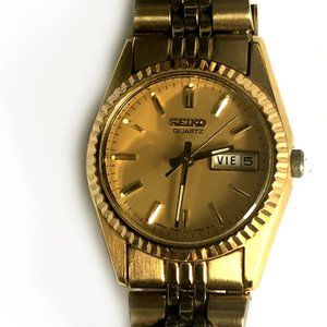 Seiko Ladies Quartz Watch Rolex design Goldtone